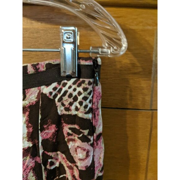 CJ Banks Christopher Skirt 6 Pink Brown Modest Womens Aline - Picture 2 of 7